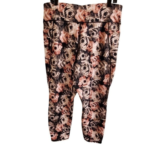 Jones New York Sport Pants - Jones New York Sport Floral‎ Leggings Womens 2X Plus Size High Waist Pockets New